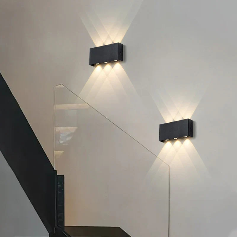 LumiBlock Rechargeable Wall Lamp | Minimalist Wood-Grain Design