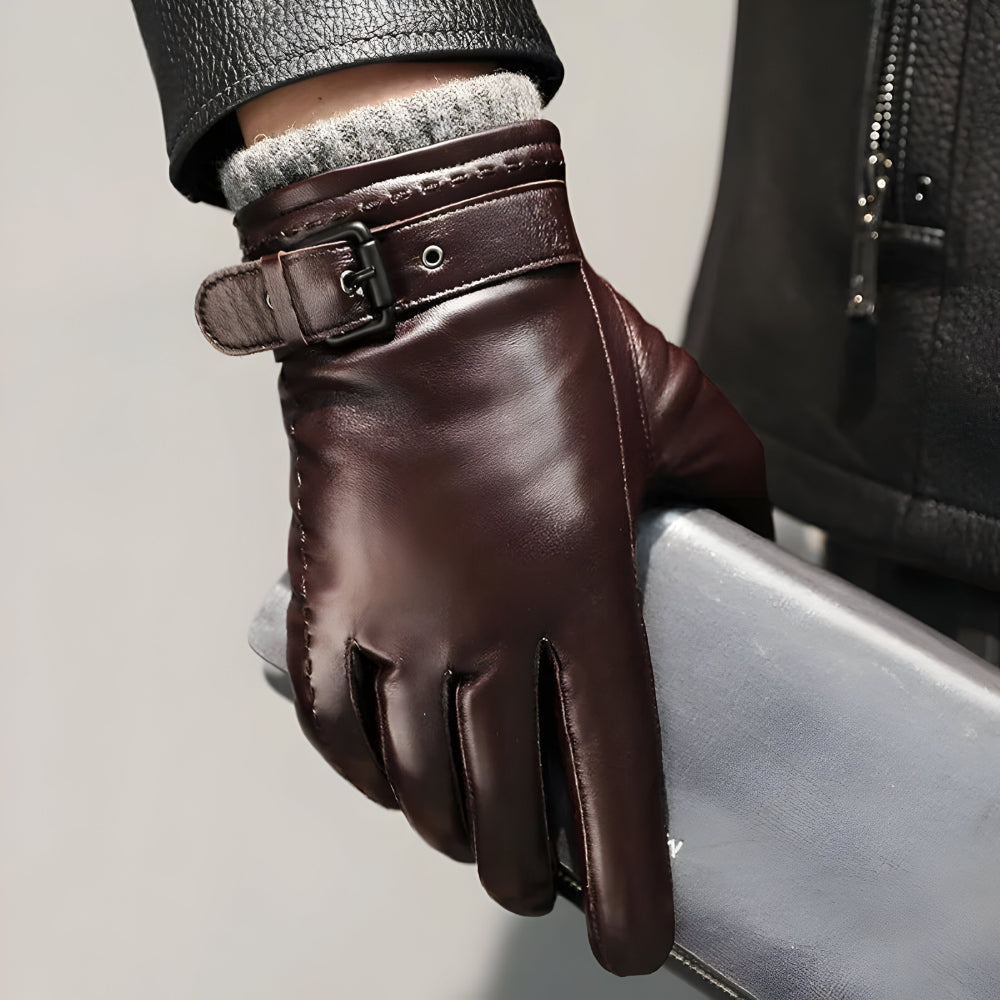 Men's Gloves Winter Touchscreen Strap Closure Driving Style