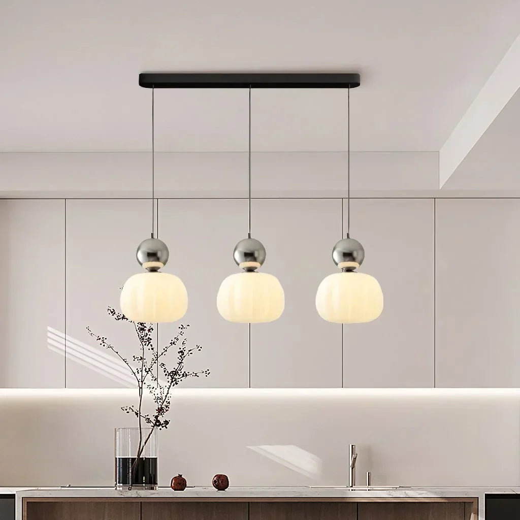 Nordic Pumpkin Pendant Light | Modern LED Ceiling Lamp