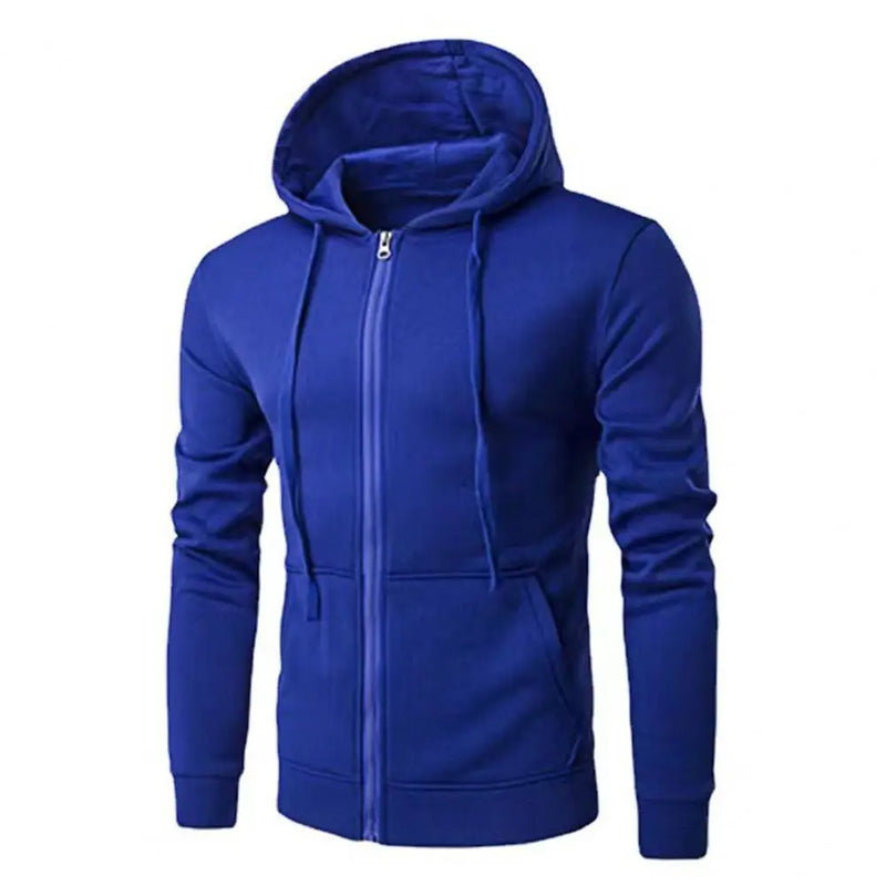 Men's Slim Fit Zip-Up Sport Hoodie with Adjustable Drawstring - Ideal for Active Lifestyle & Fitness Enthusiasts