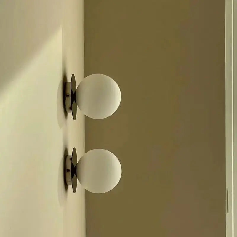 Nordic Globe Glass Wall Lamp | Minimalist Modern Bathroom & Bedroom Light