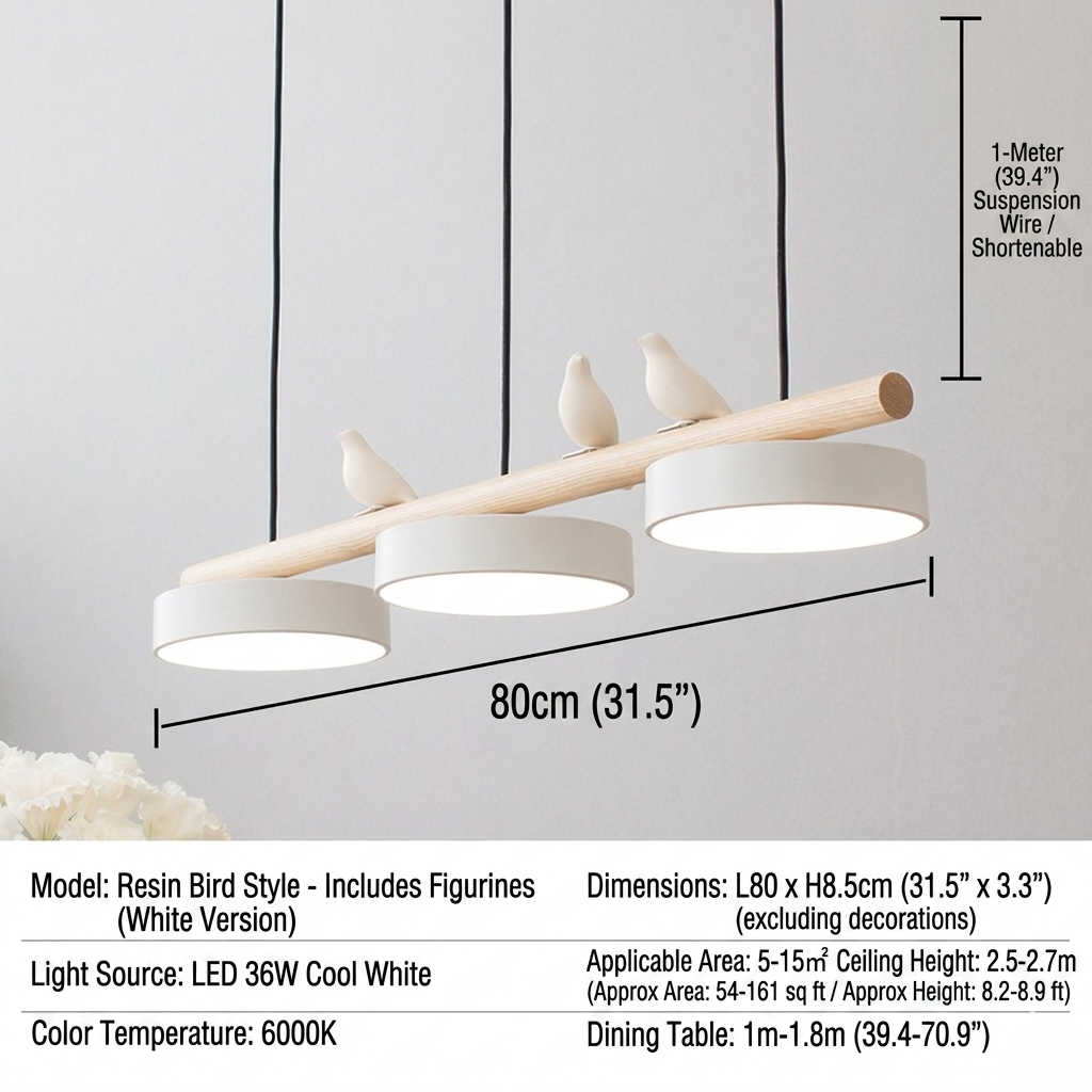Sienna Bird Round Chandelier | Modern Nature-Inspired LED Ceiling Light