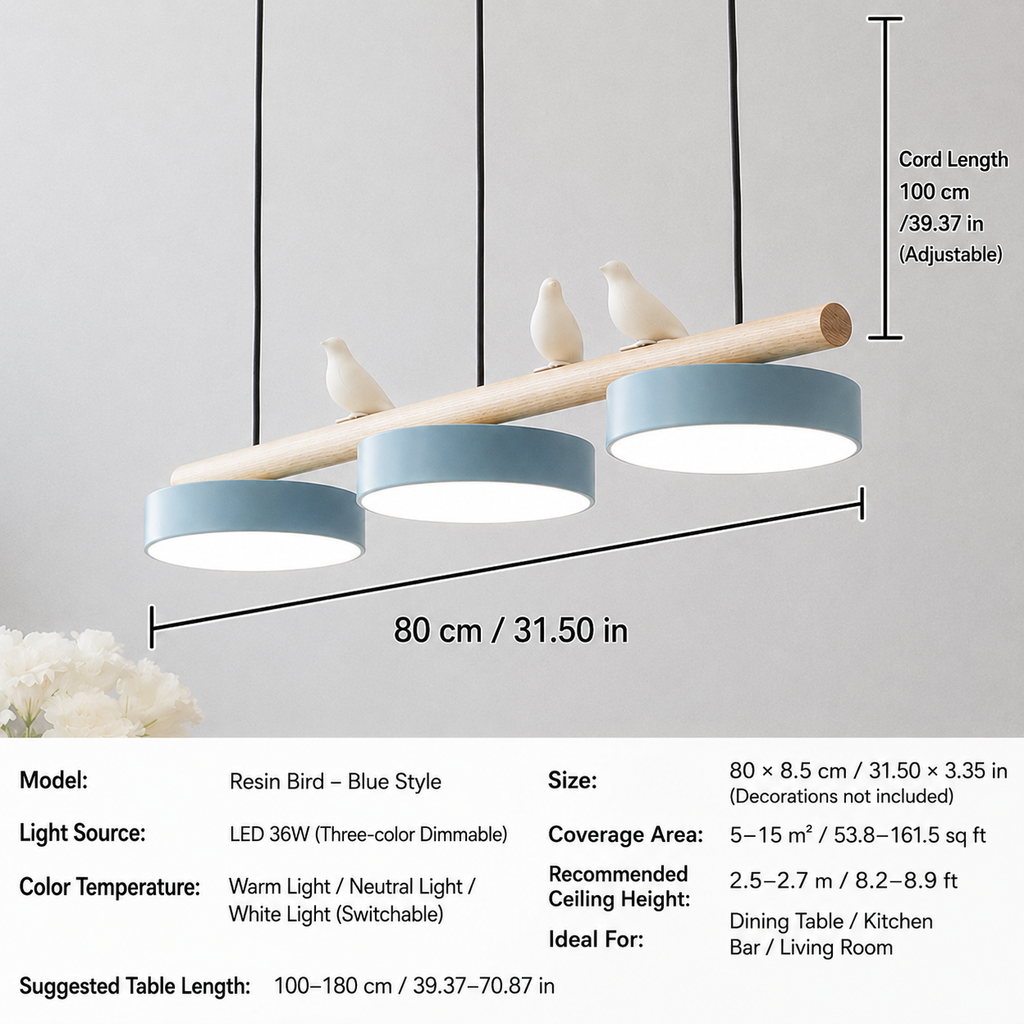 Sienna Bird Round Chandelier | Modern Nature-Inspired LED Ceiling Light