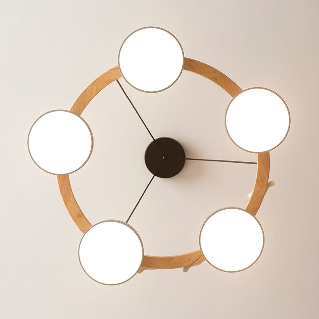 Sienna Bird Round Chandelier | Modern Nature-Inspired LED Ceiling Light
