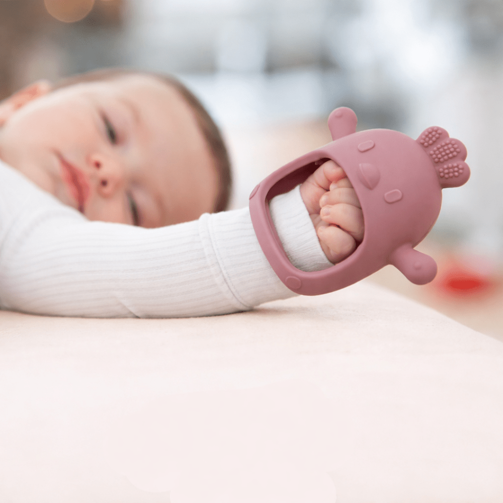 Baby Teething Mitten Silicone Chew Glove Soothing Sore Gums