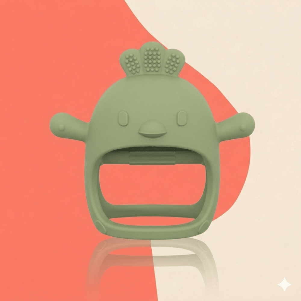 Baby Teething Mitten Silicone Chew Glove Soothing Sore Gums