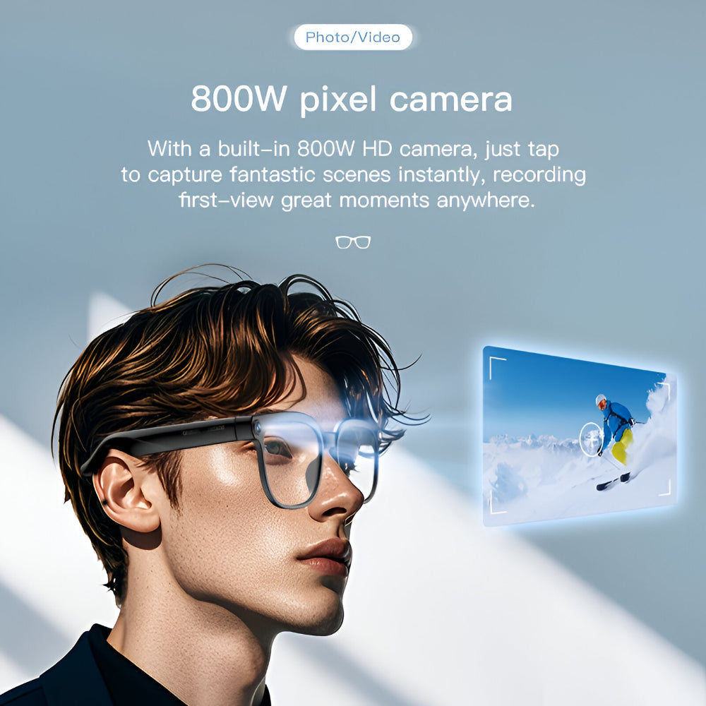 Smart Glasses Camera Wireless Video Audio Recording Eyewear