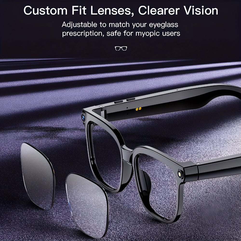 Smart Glasses Camera Wireless Video Audio Recording Eyewear
