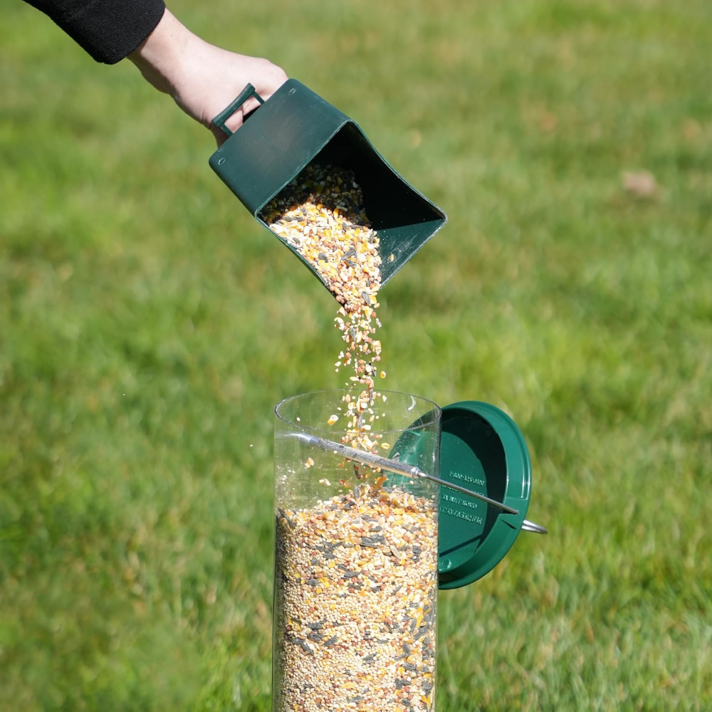 Bird Feeder Metal Squirrel Proof Hanging Outdoor Backyard Tube