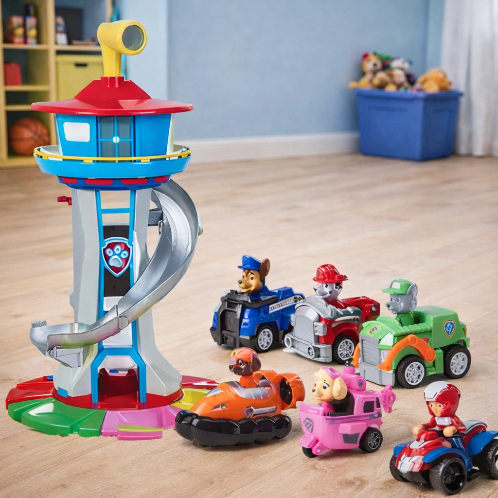 Kids Playset Slide Tower Toy Cars Activity Set Indoor
