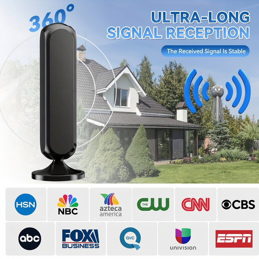 TV Antenna Indoor Digital HD 4K Signal Amplifier Long Range