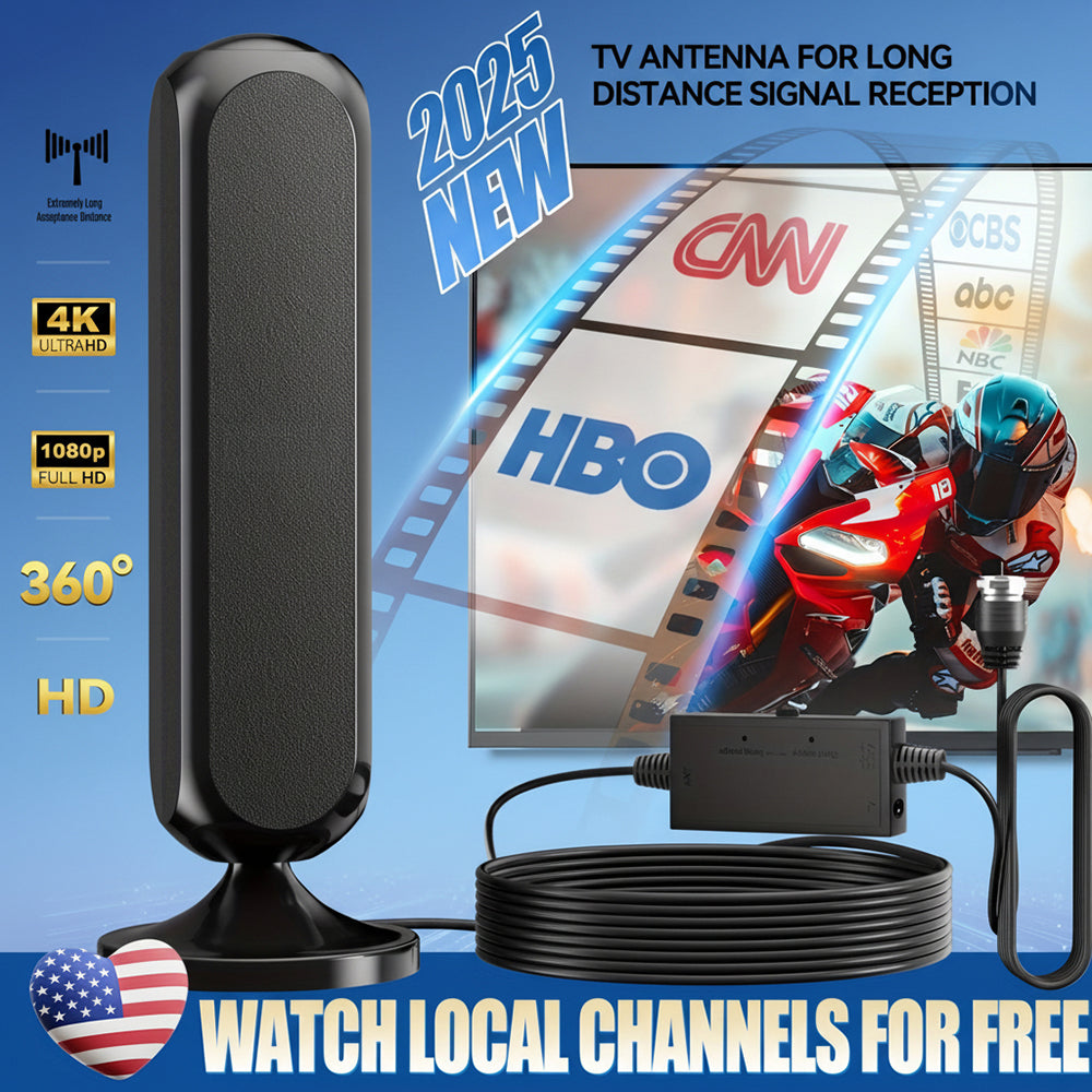 TV Antenna Indoor Digital HD 4K Signal Amplifier Long Range