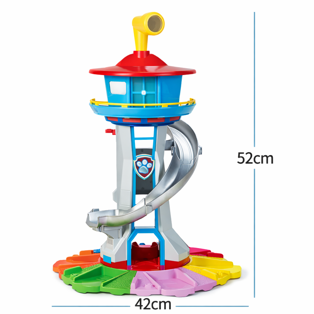 Toy Car Playset Slide Tower Racing Track Set