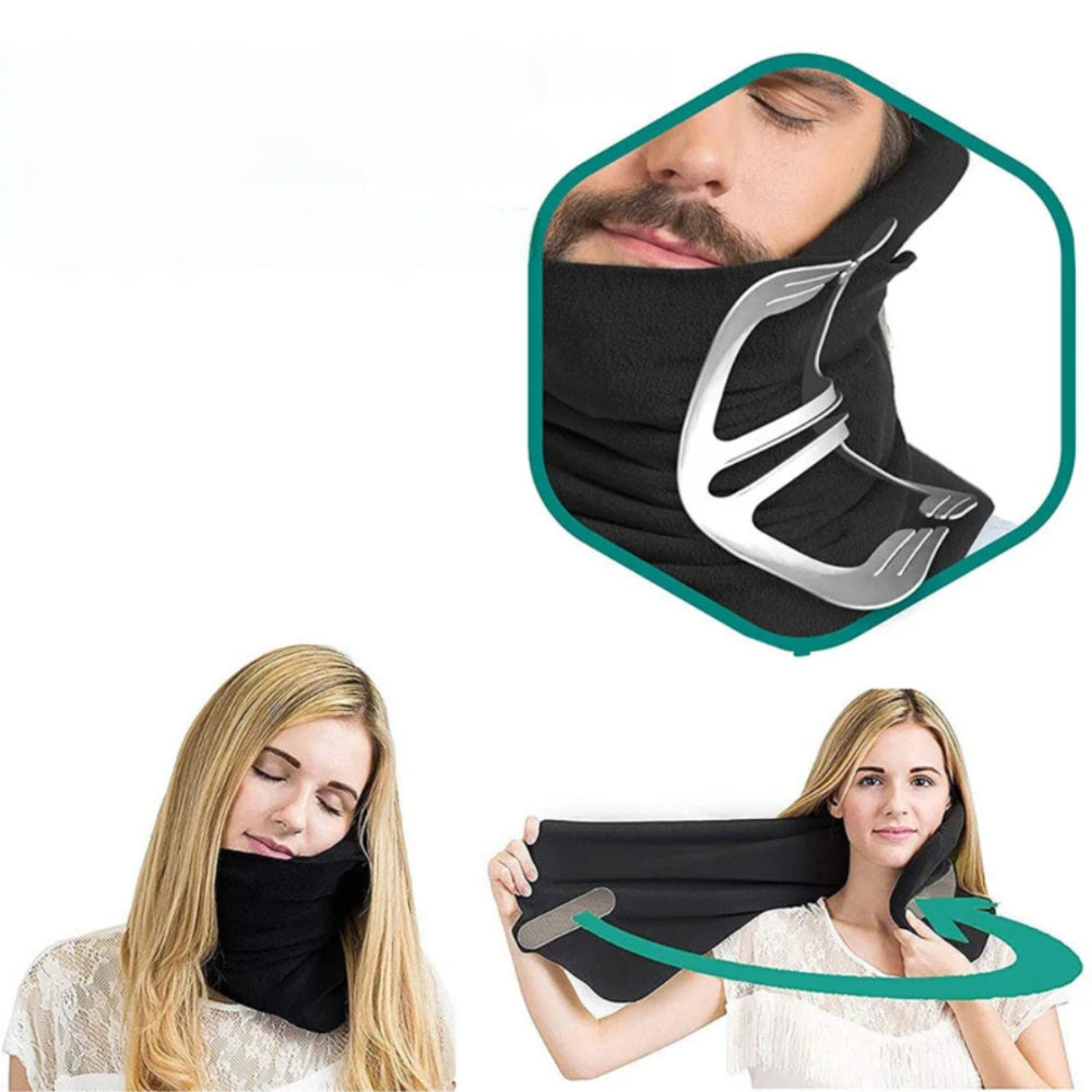 Travel Pillow Neck Support Wrap Adjustable Travel Scarf