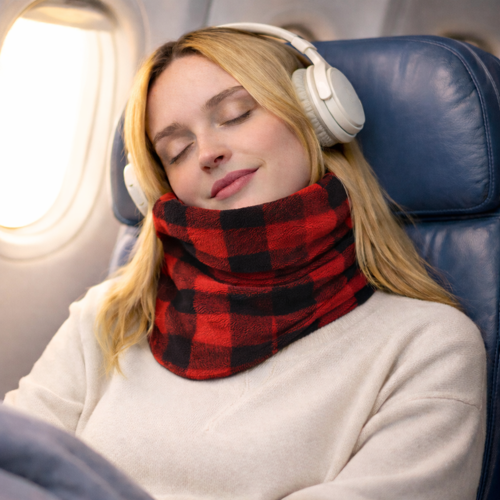 Travel Neck Pillow Wrap Support Cushion Airplane Car