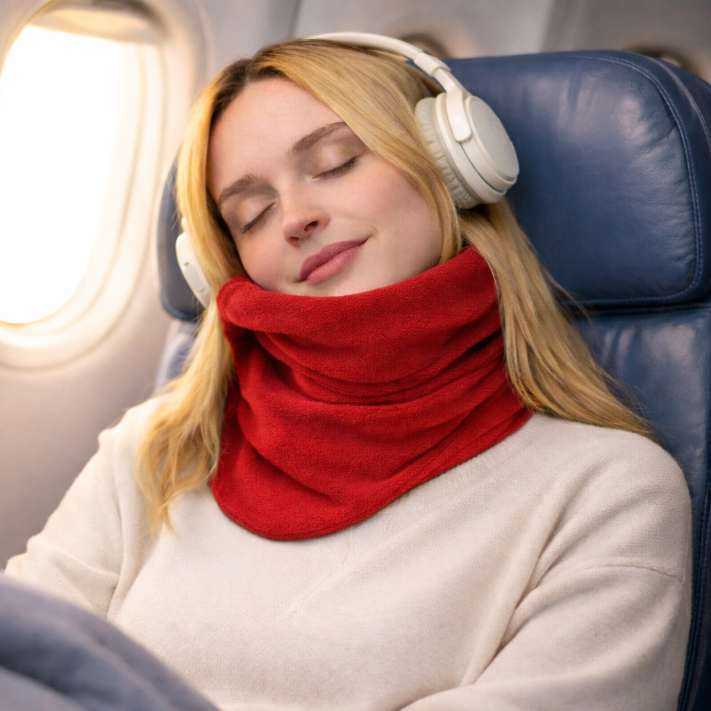 Travel Neck Pillow Wrap Support Cushion Airplane Car