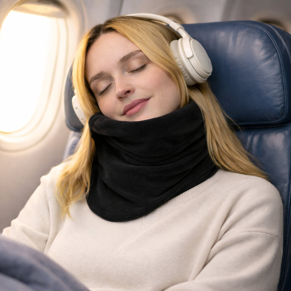 Travel Neck Pillow Wrap Support Cushion Airplane Car