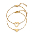 Bracelet Adjustable Heart Chain Matching Couple Jewelry