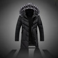 Men Winter Jacket Lined Hooded Cold Weather Coat