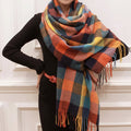 Winter Scarf Soft Plaid Warm Wrap Cold Weather