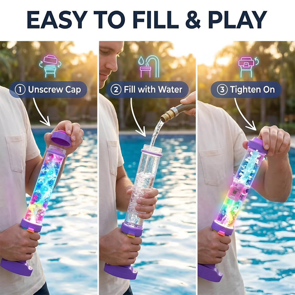 Water Gun LED Water Blaster Summer Toy Outdoor Play