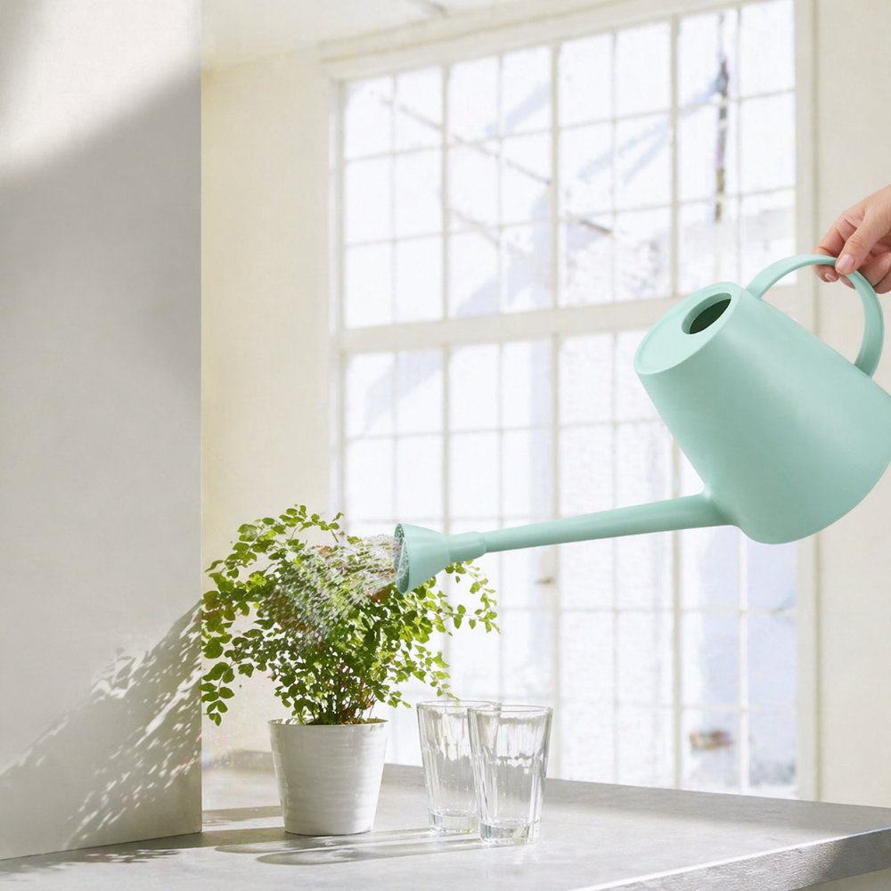 Watering Can Long Spout Plastic Indoor Outdoor Plant Waterer