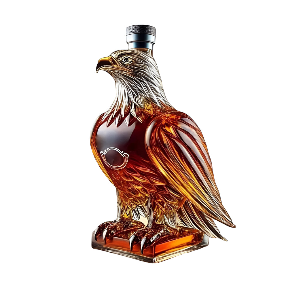 Whiskey Decanter Eagle Glass Bottle Decorative Bar Display