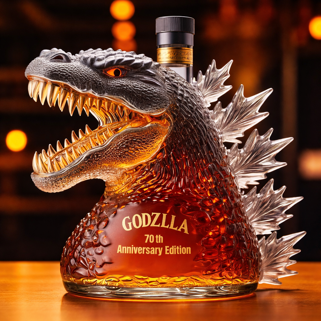 Whiskey Decanter Monster Glass Bottle Decorative Bar Display