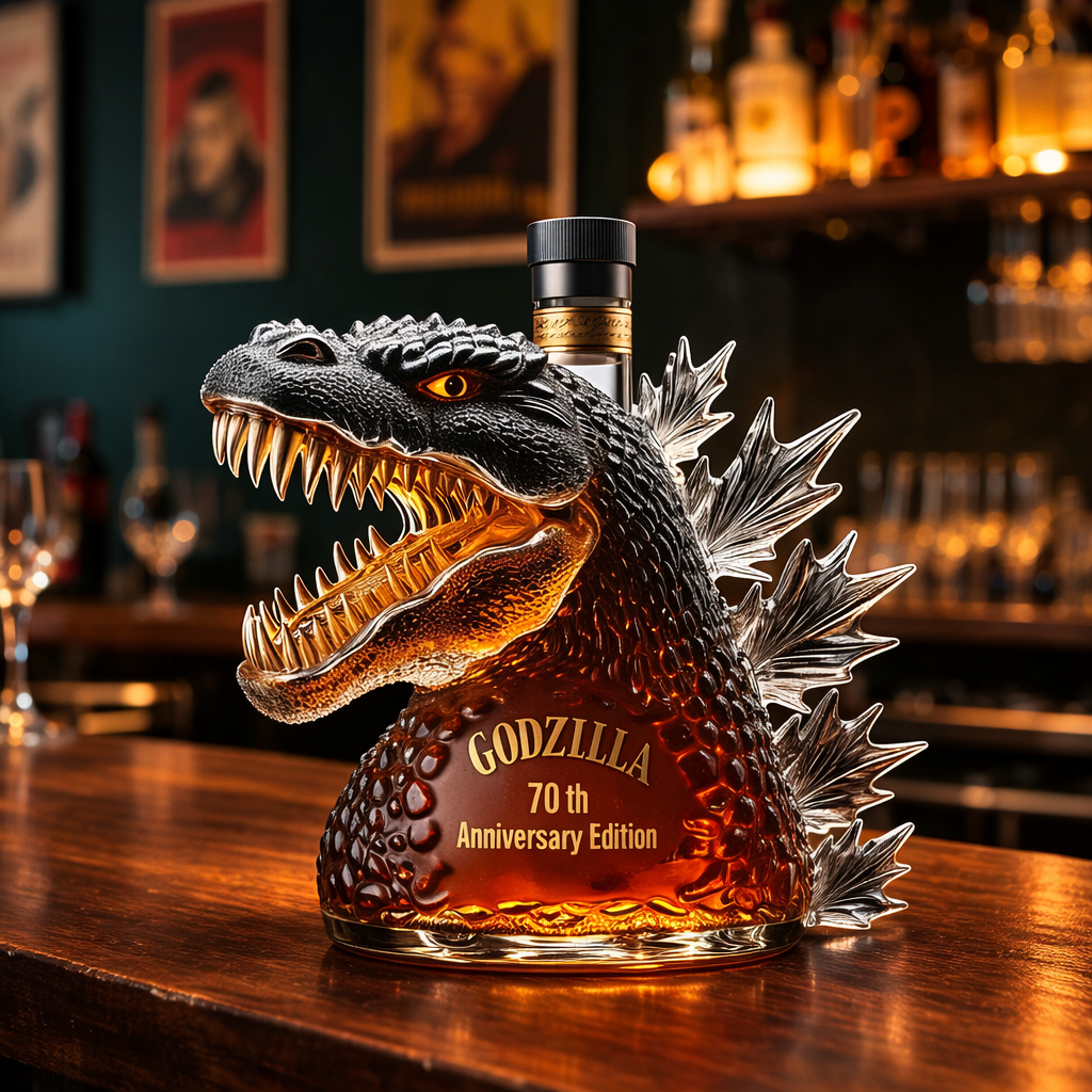Whiskey Decanter Monster Glass Bottle Decorative Bar Display
