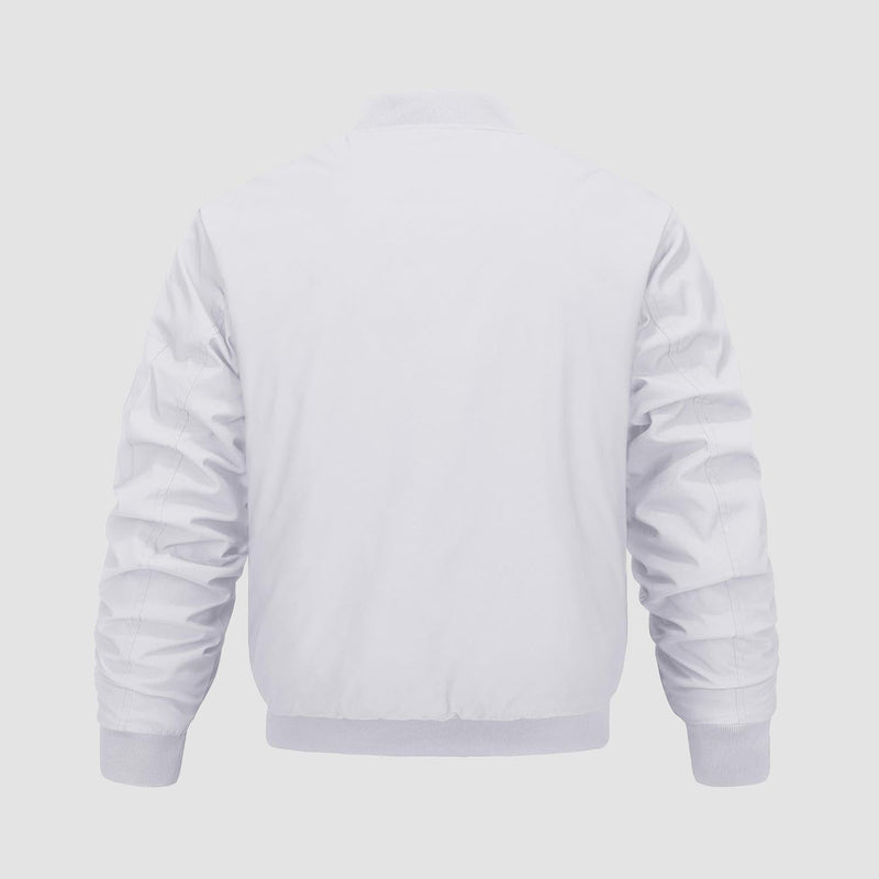 Men's Quilted Windproof Bomber Jacket with Pockets - Stylish, Durable All-Season Outerwear for Men