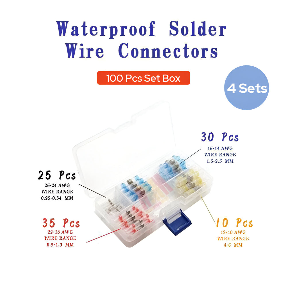 Wire Connectors Heat Shrink Solder Sleeve Electrical Assortment Set