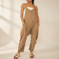 Women Jumpsuit Casual Sleeveless Baggy Wide Leg Romper