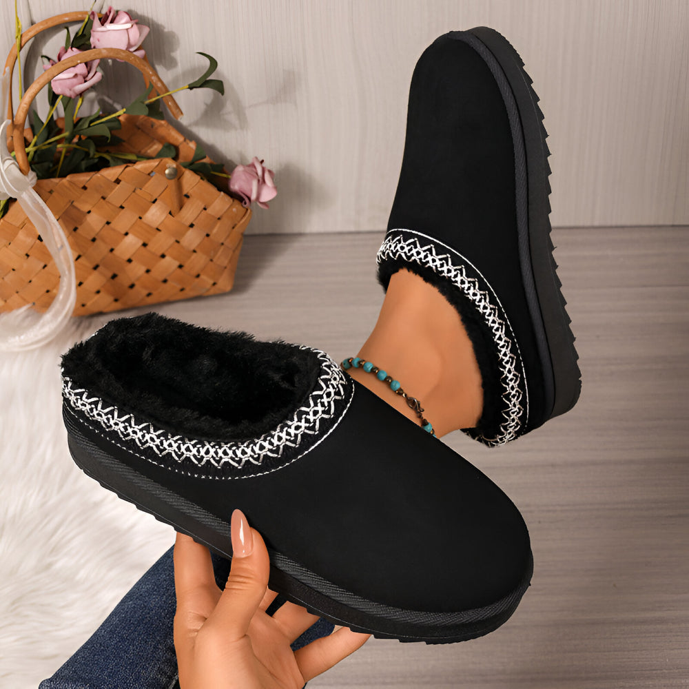 Women's Slippers Winter Flat Indoor Outdoor Platform Shoes