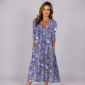 Women's Dress Floral V Neck Midi Dress