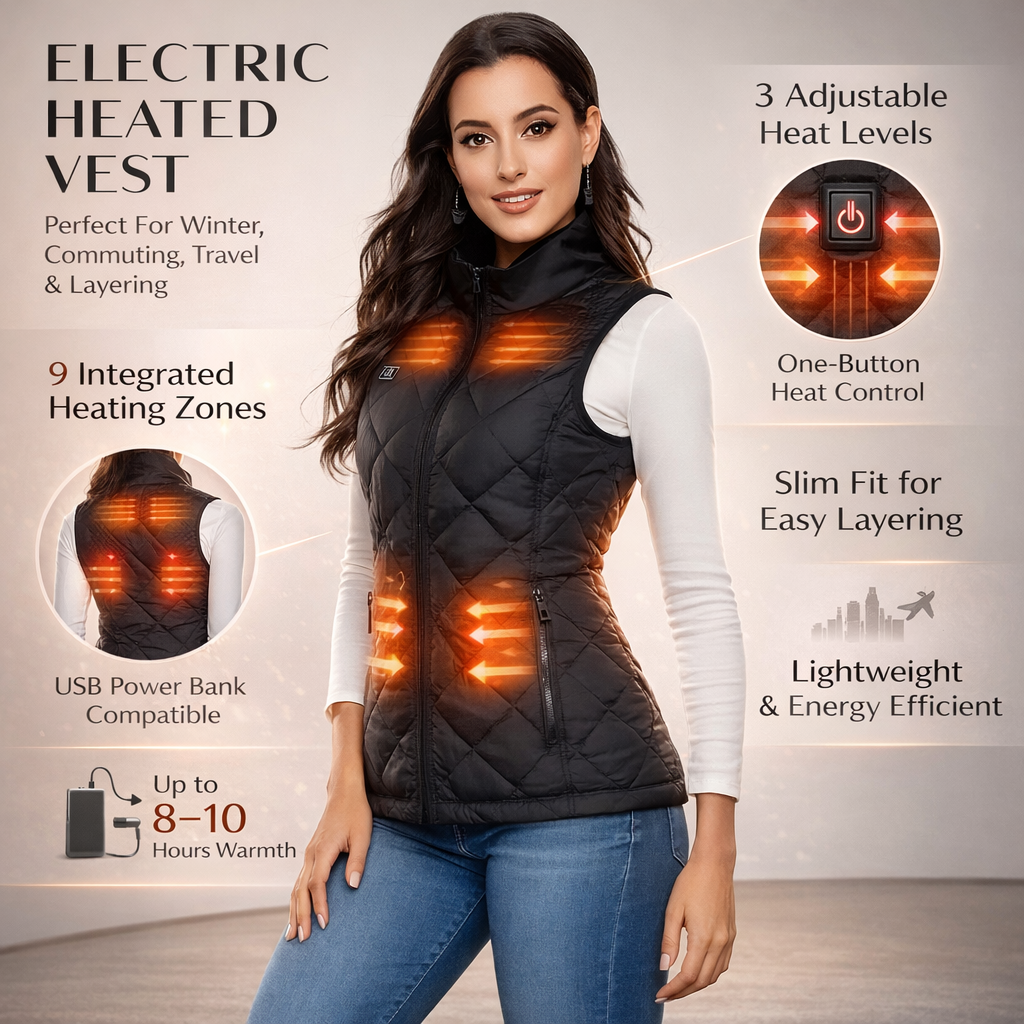 Women's Heated Vest Electric Heating Outdoor Winter