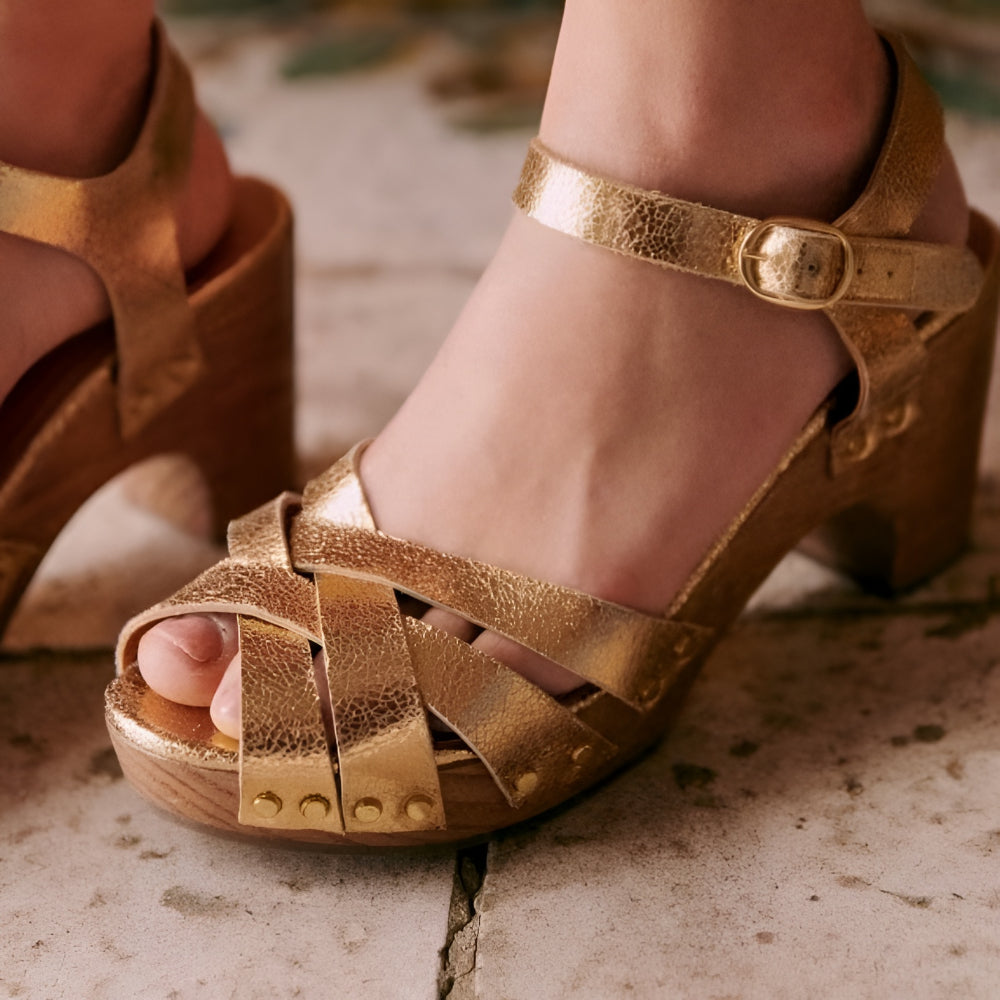 Women's Sandals Chunky Heel Strappy Summer Shoes