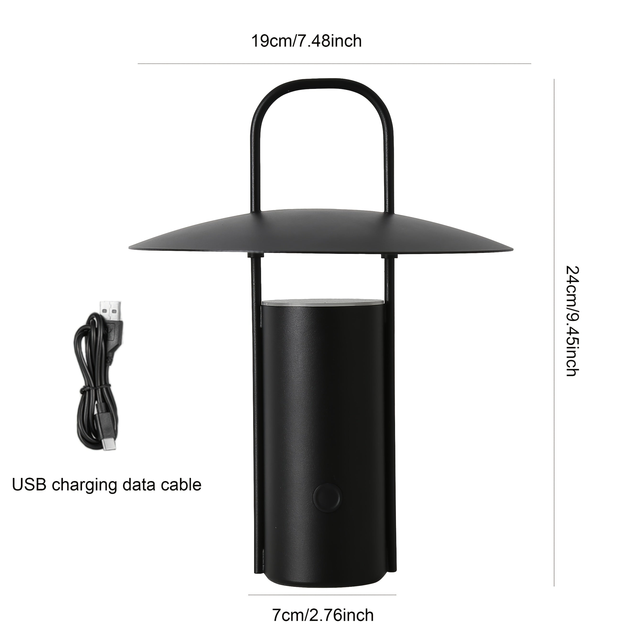 Wireless LED Touch Lamp | USB Rechargeable Metal Table Light