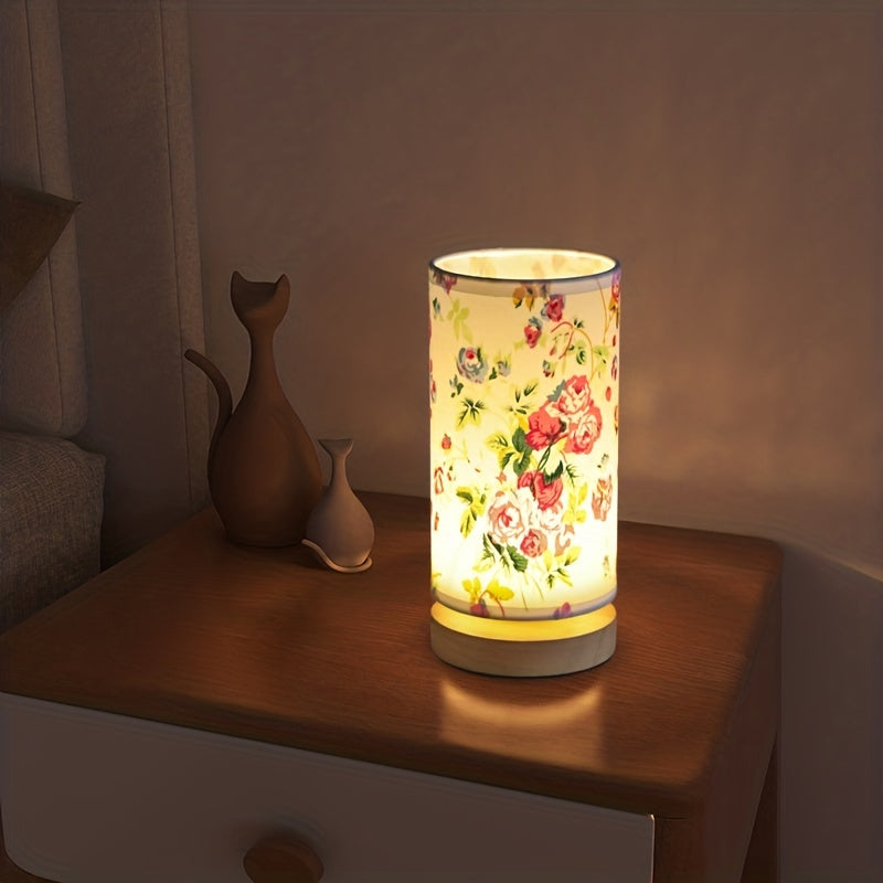 Modern Wooden Table Lamp | USB Powered Bedside Light