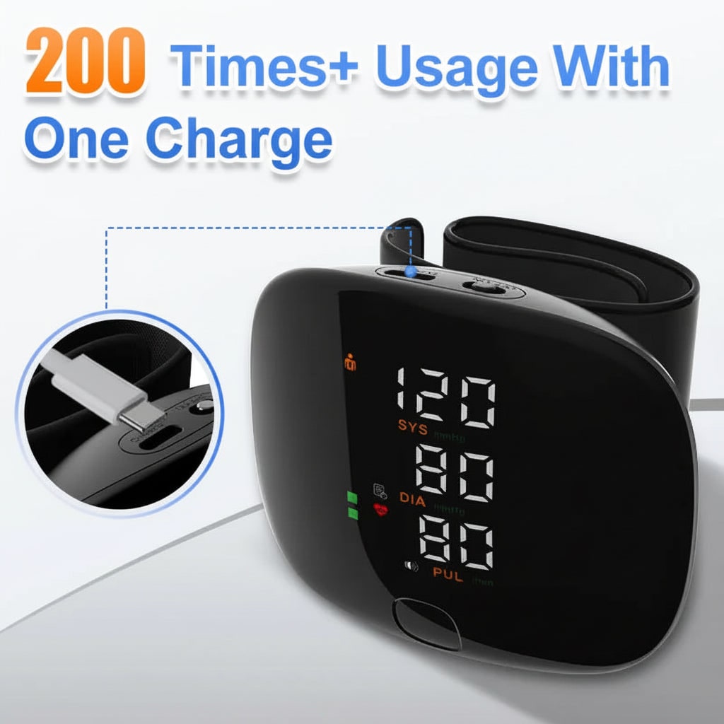 Automatic Blood Pressure Monitor Wrist Digital