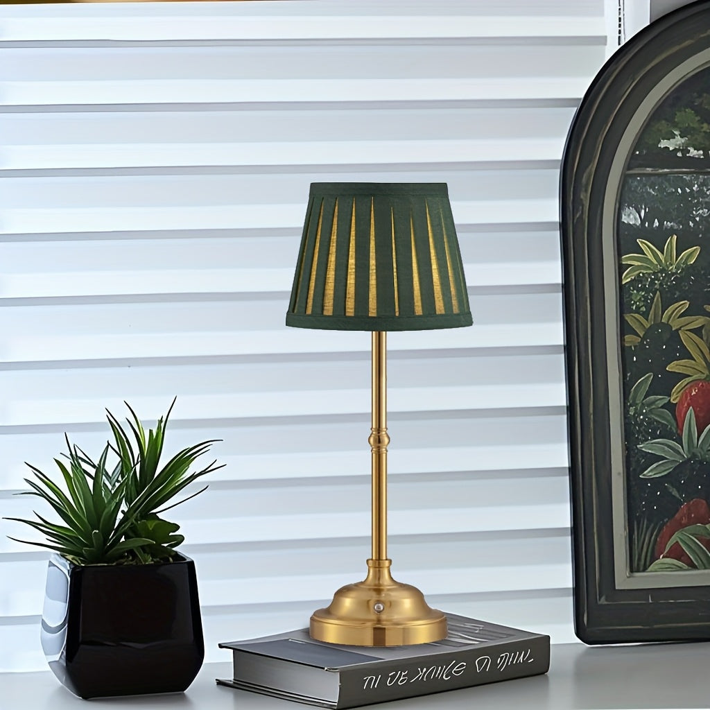 Table Lamp Cordless Rechargeable Brass LED Touch Dimmable