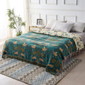 Blanket Throw Scandinavian Bird Reversible Pattern Design