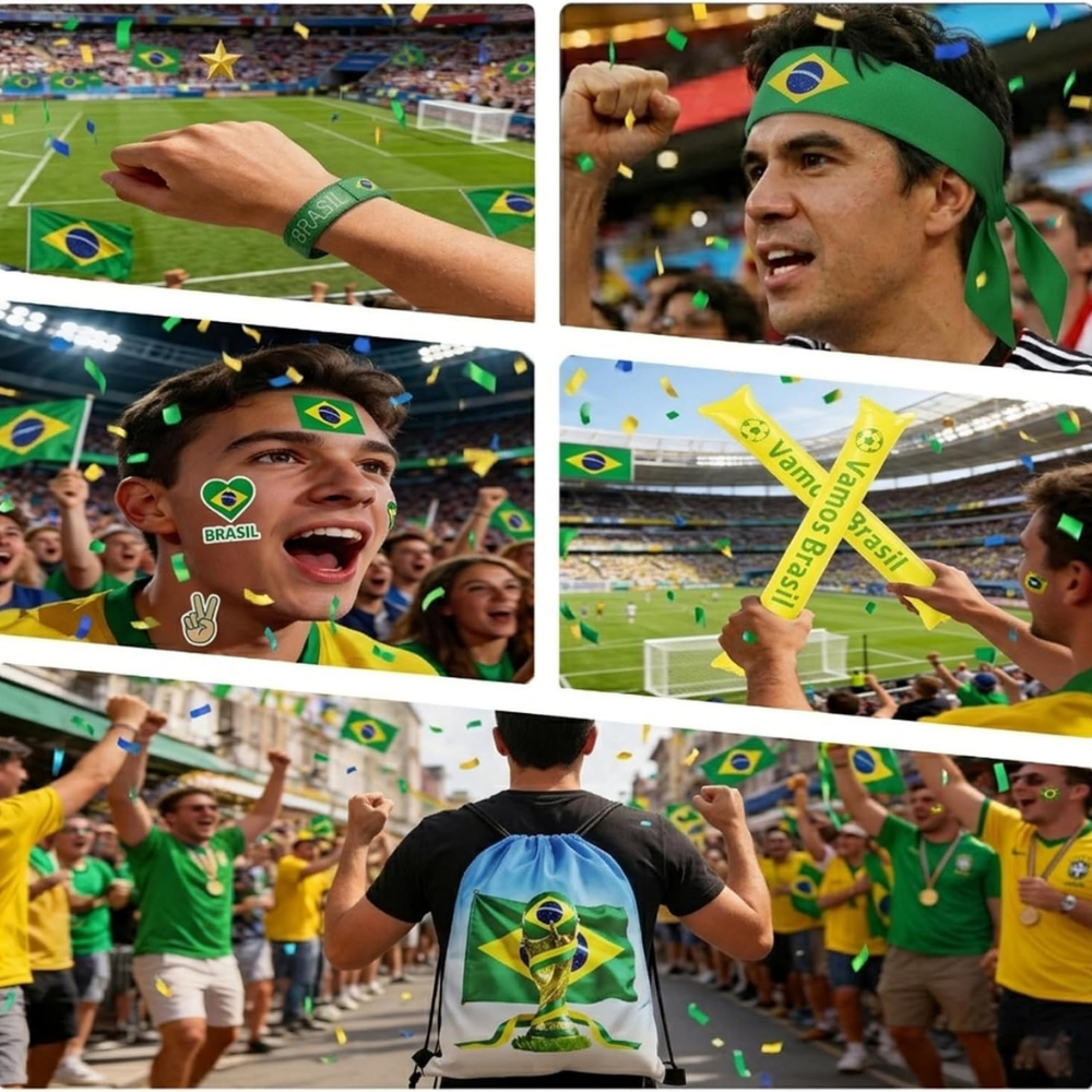 Brazil Flag World Cup Kit Fan