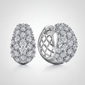 Earrings Mothers Day Gift Silver Crystal Cluster Stud Jewelry
