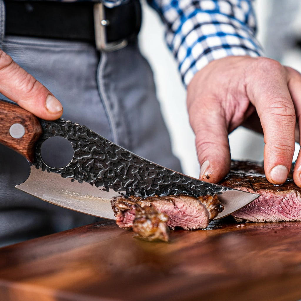 Precision Chef Knife Effortless Cutting Wooden Handle