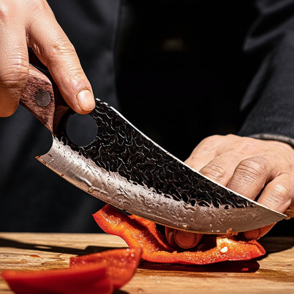 Precision Chef Knife Effortless Cutting Wooden Handle