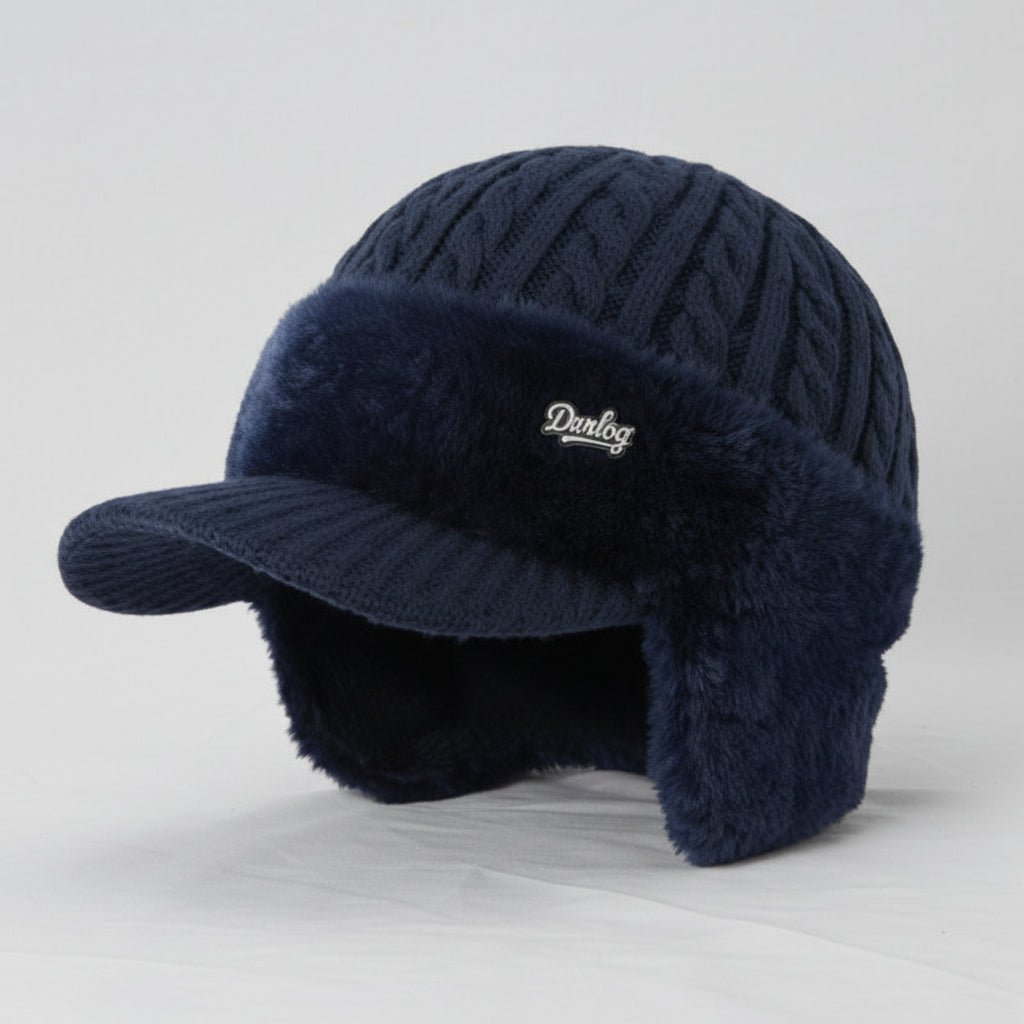 Winter Hat Trapper Ear Protection Windproof Fur Lined Cap