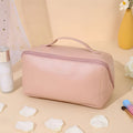 Makeup Bag Travel Organizer PU Shell Cosmetic Case Large Capacity
