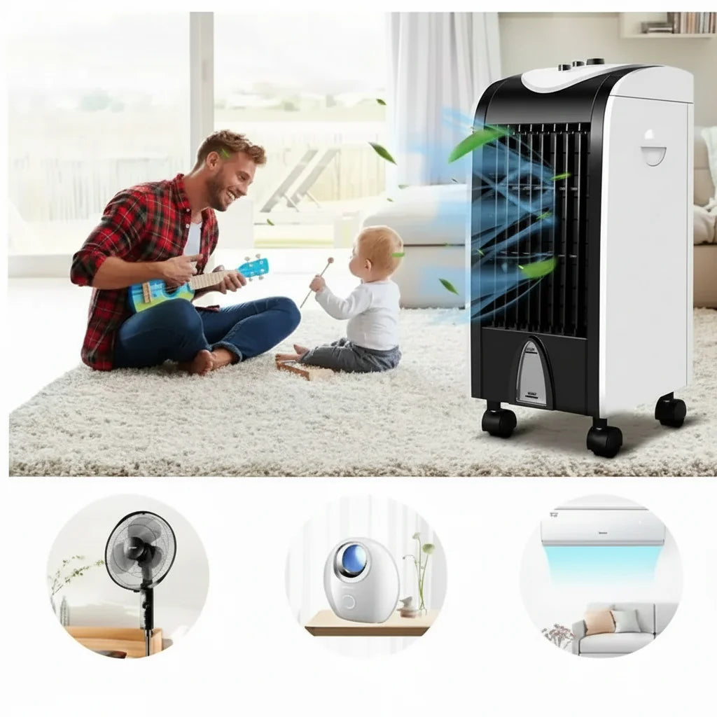 Evaporative Portable Swamp Cooler Compact Refillable