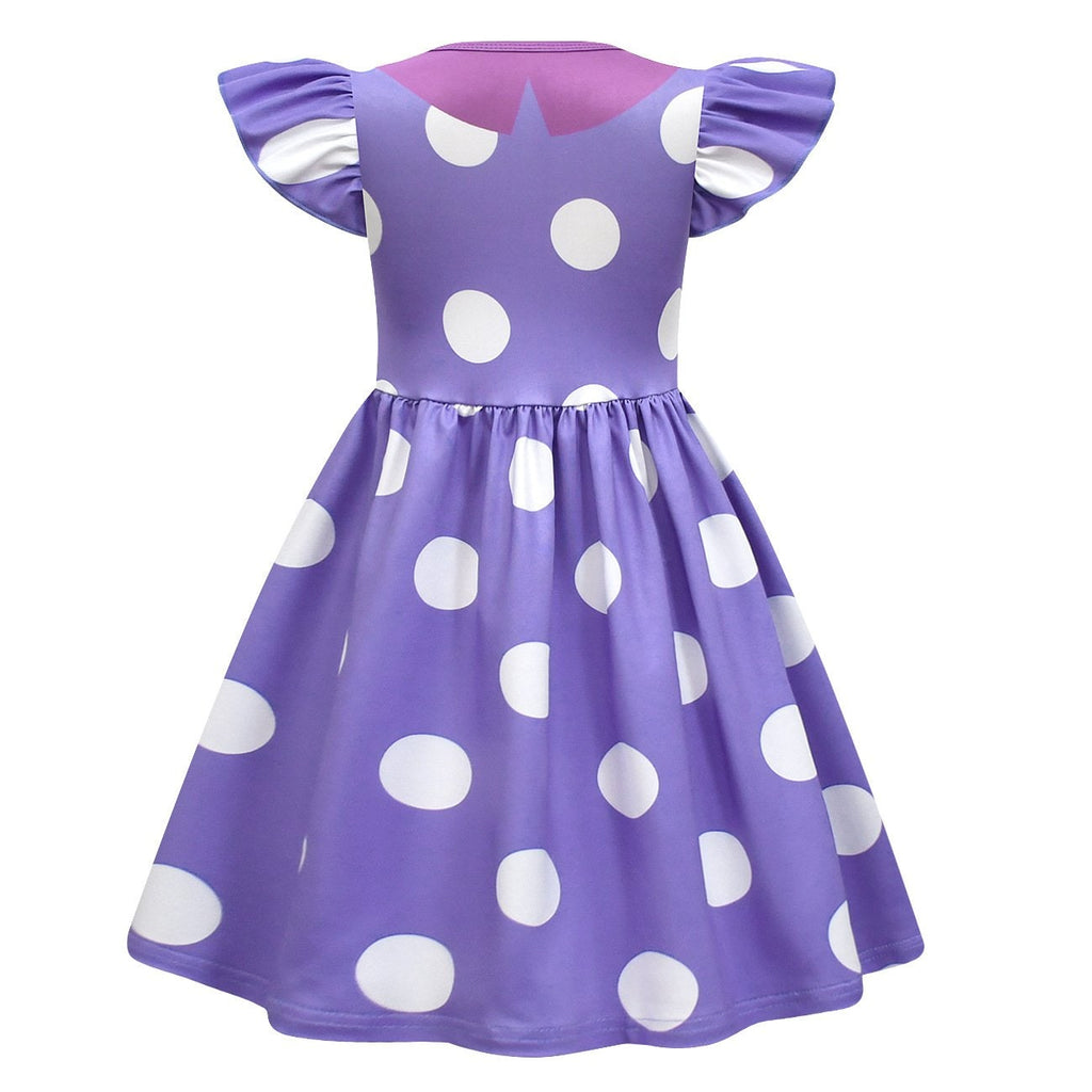 Kids Halloween Costume Dress Polka Dot Ruffle Party Outfit