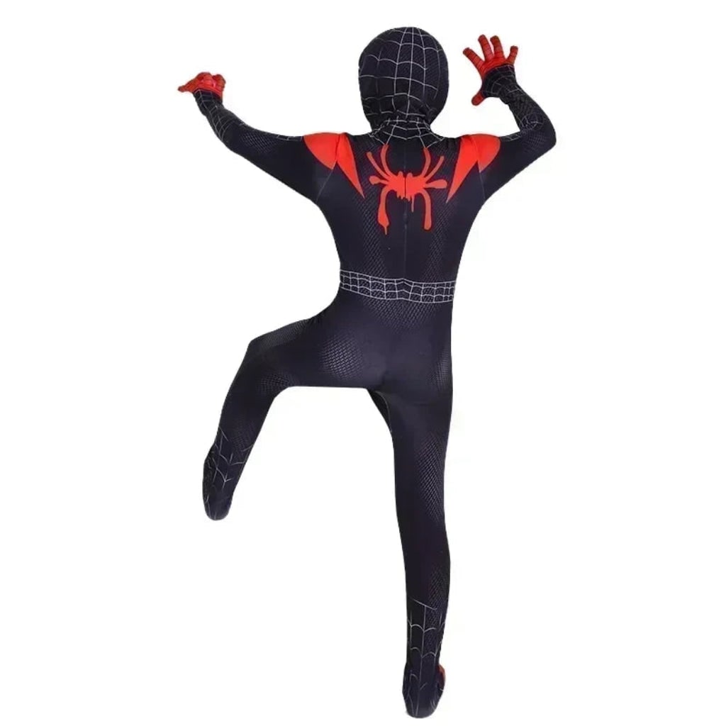 Halloween Costumes Kids Spider Hero Jumpsuit Mask Set